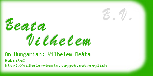 beata vilhelem business card